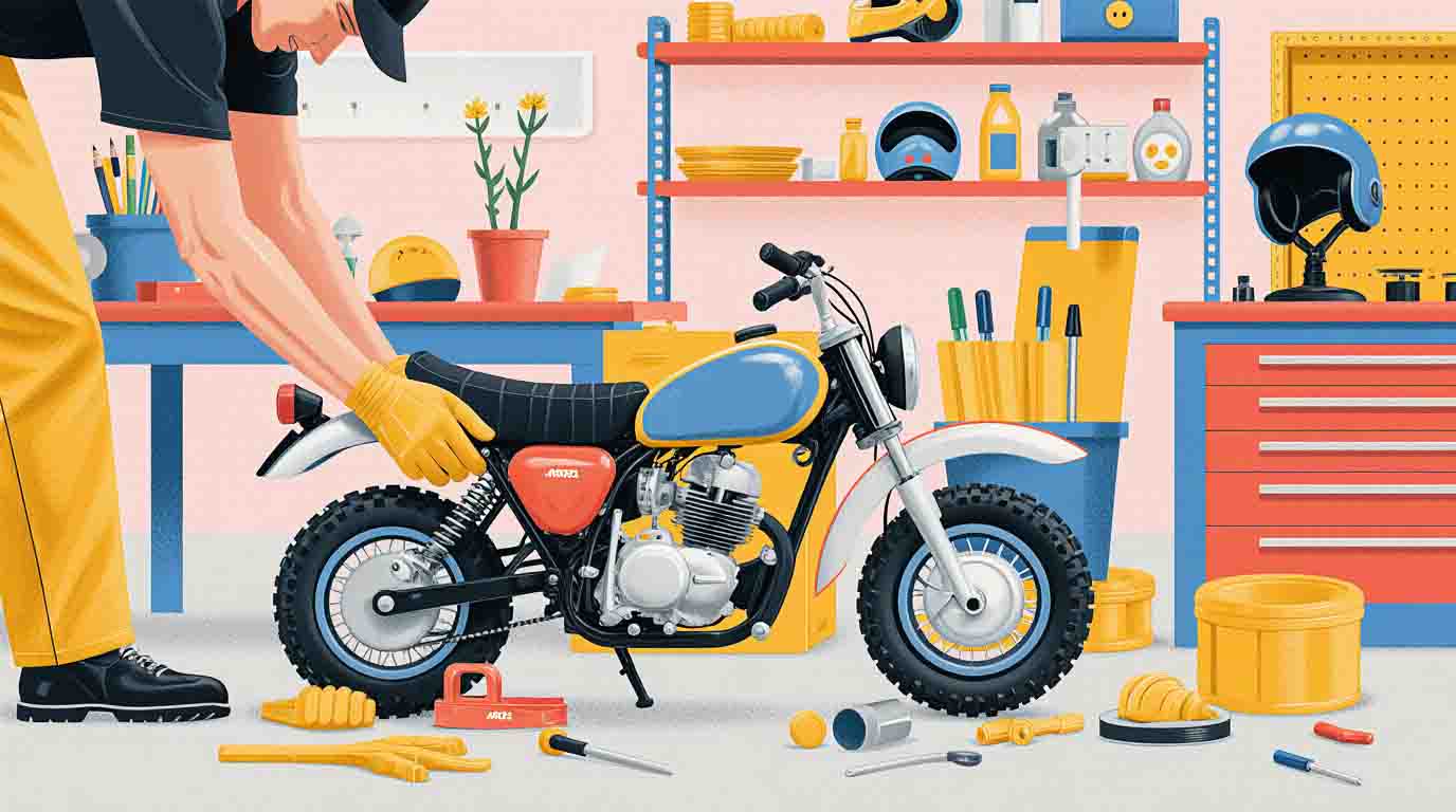 Préparation d'une mini-moto