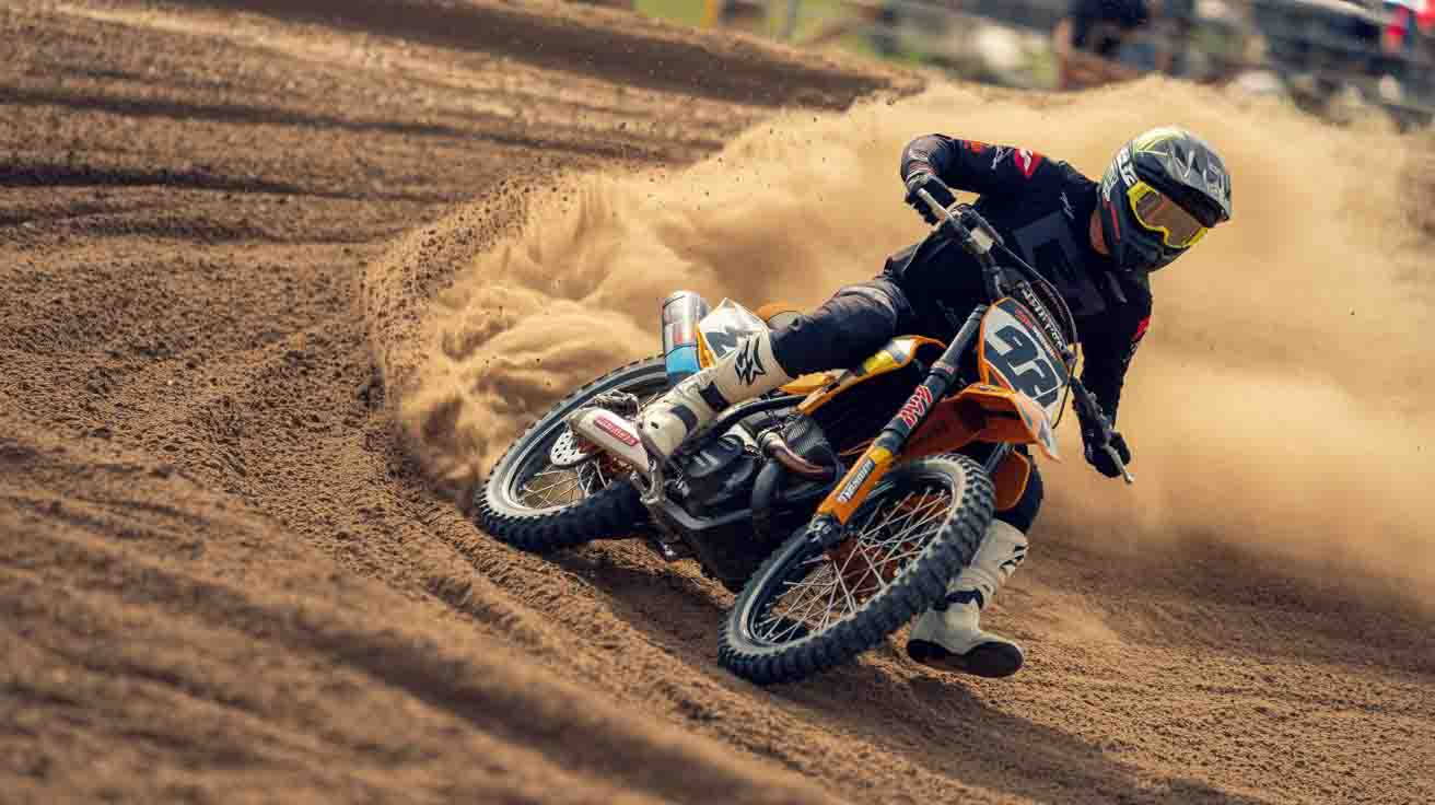 Freinage en motocross
